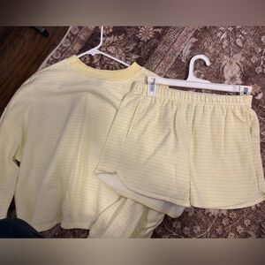 Yellow Striped Lounge Set